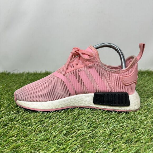 Adidas NMD R1 Girls Size 4Y Pink Black Athletic Running Shoes Sneakers B42086 - Picture 4 of 13